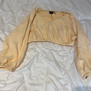 Yellow crop sweater